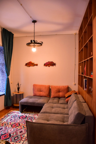 Dom Bibliotekarya s Balkonom Flat