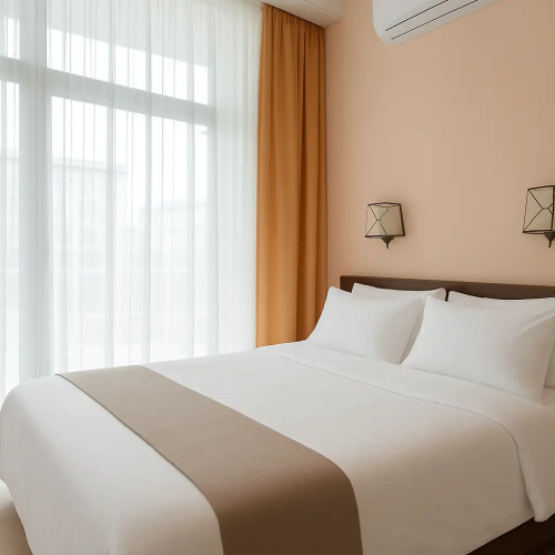 Фотография номера квартиры Квартира на первой береговой линии с закрытой территорией со своим уличным балкончиком