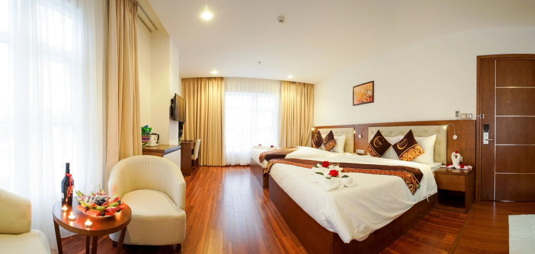 Deluxe Quadruple room with view