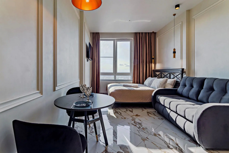 Фотография номера квартиры Апартаменты Deluxe в центре города с видом на реку