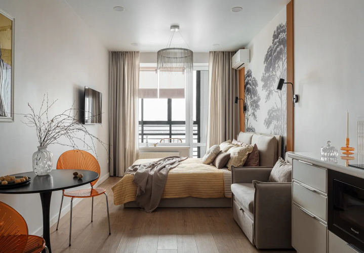 Фотография номера квартиры Квартира Дизайнерская с видом на парк и реку