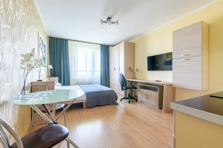 Фотография номера квартиры Апартаменты Sutki Rent с видом на реку