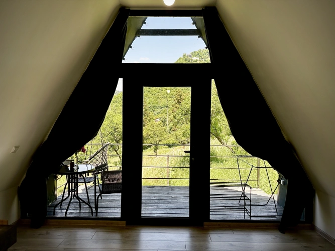 Studio with mountain view