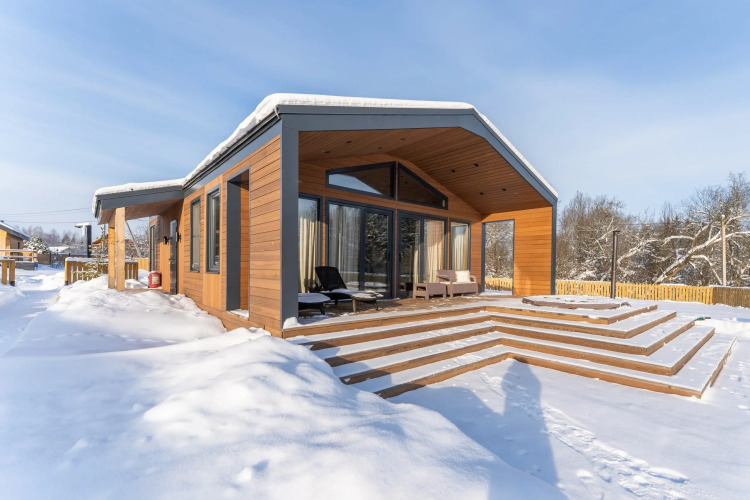 Фотография номера Коттеджа Коттедж  Экоранчо Лодж с двумя спальнями, панорамной ванной и купелью