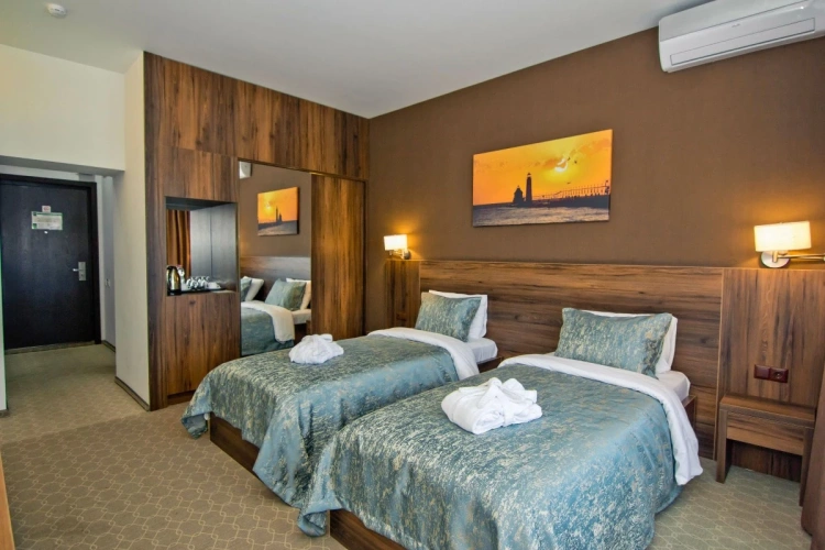 Standard Twin room with balcony and with sea view