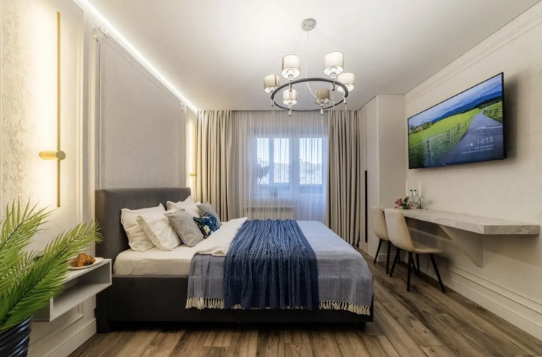 Фотография номера квартиры Апартаменты SKY с балконом, в центральной части