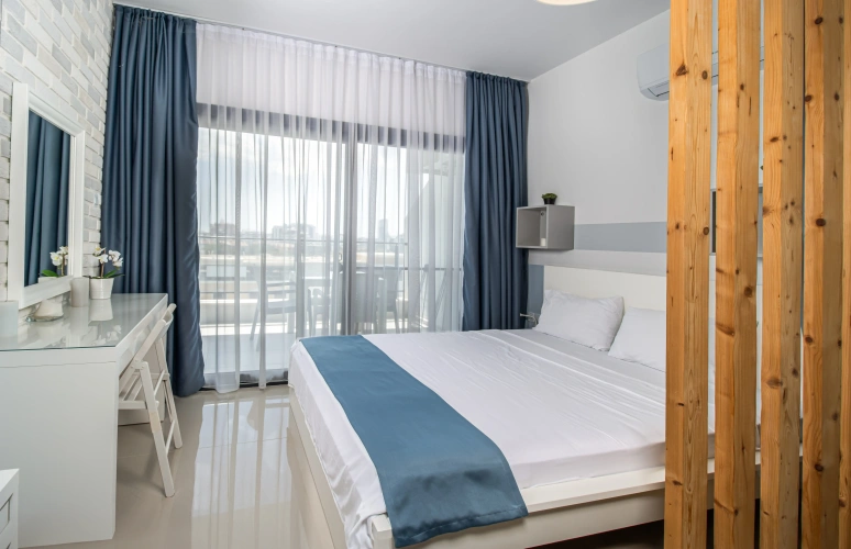 Double Studio with balcony and with view