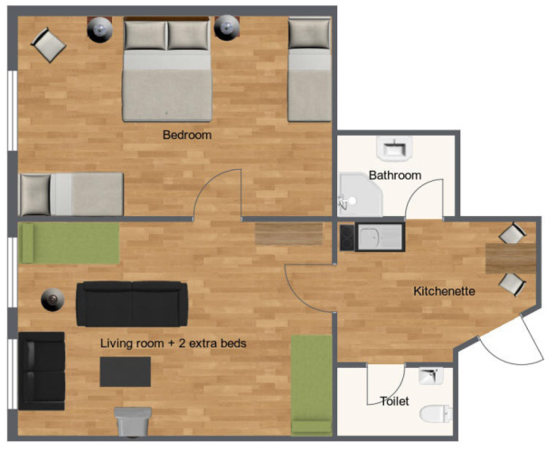 Family Apartment with view