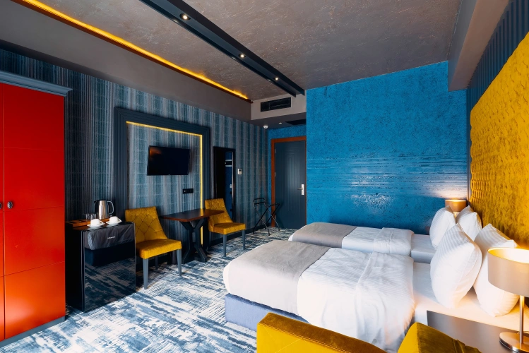 Deluxe Twin room with balcony and with city view