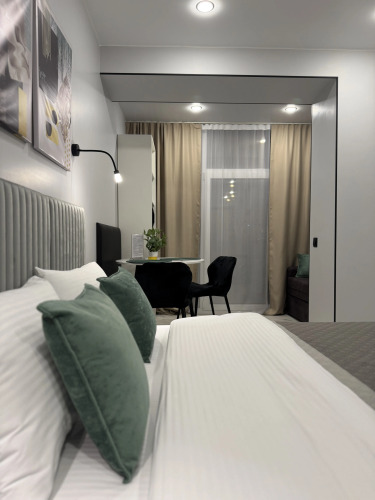 Фотография номера квартиры Апартаменты Пижама: "Шалфей" с кухней и стиральной машиной