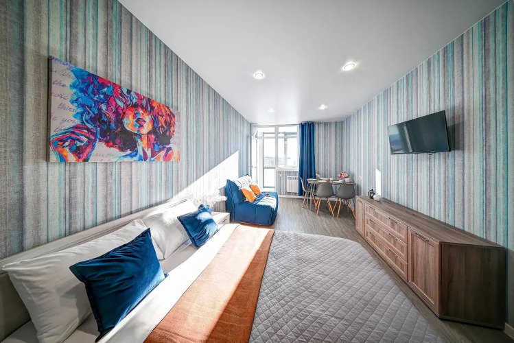 Фотография номера квартиры Апартаменты MorskayaSimfonya2 уютные с балконом видом на море и бассейном на территории