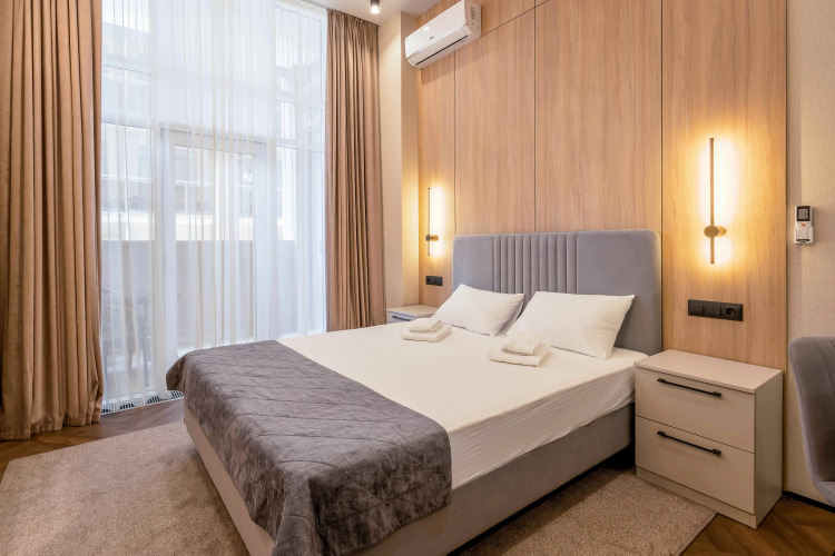 Фотография номера квартиры Апартаменты Светлана Парк ApartAmore с кухней