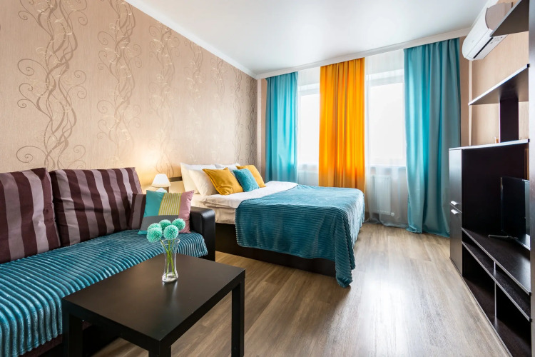 Фотография номера квартиры Квартира с панорамным видом на город рядом с парком Галицкого. Сеть Мята