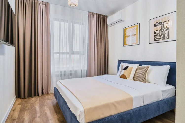 Фотография номера квартиры Квартира дизайнерская евродвушка с видом на реку