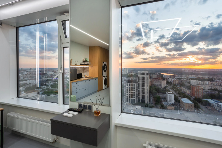 Фотография номера квартиры Квартира студия Мятный лён на 31 этаже рядом с Тинькофф холл