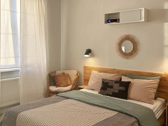 Фотография номера квартиры Квартира Атмосферная с уникальным дизайном и проектором для фильмов