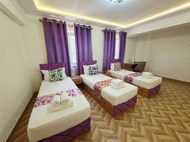 Deluxe Quadruple room with city view