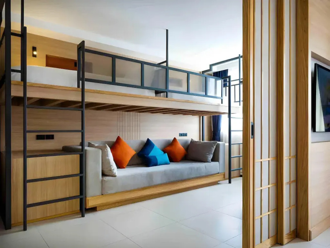 Quadruple Family Suite with balcony