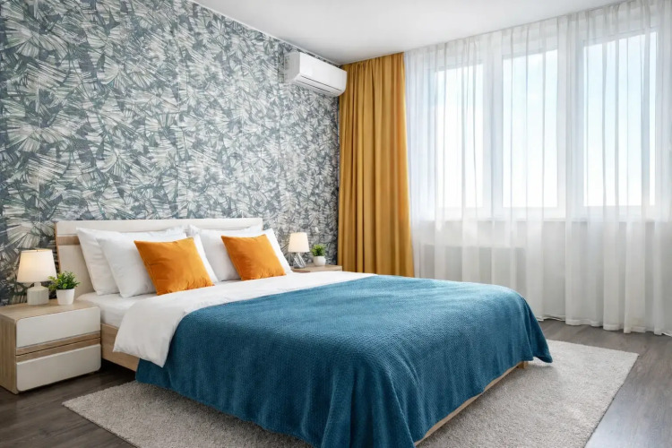 Фотография номера квартиры Апартаменты ApartMari яркие в центре с видом на город