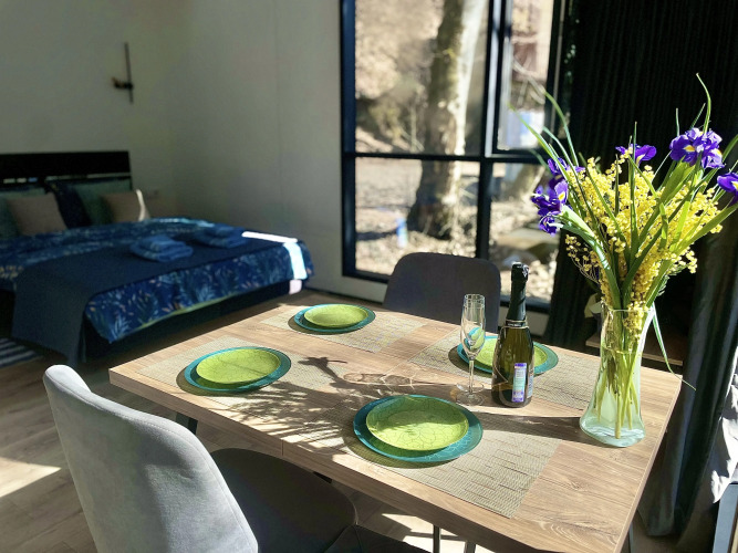 Фотография номера Коттеджа Частный дом Новый с панорамными окнами у леса / 5 мин до канатных дорог