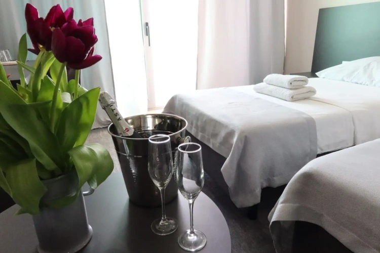 Standard room with balcony and with courtyard view