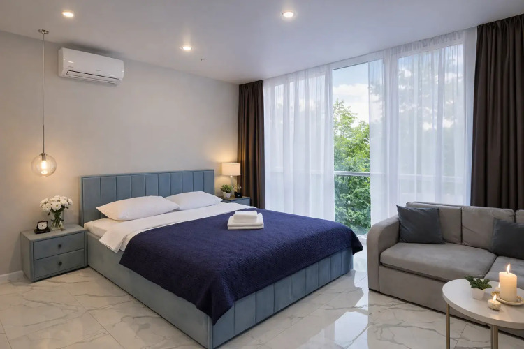 Фотография номера квартиры Апартаменты Мемфис Апарт с кухней на ул.Навагинская