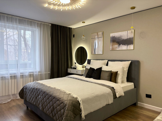 Фотография номера квартиры Квартира 1-комнатная мкр Центр Бесконтактное Заселение 24/7 Одеялкин