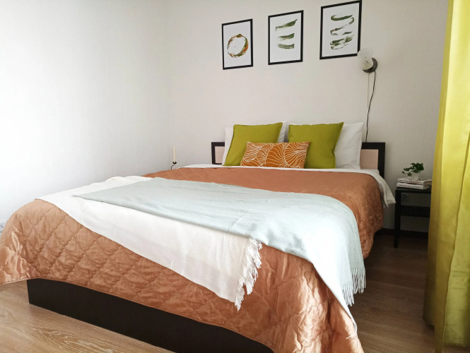 Фотография номера квартиры Apart Дом Стрелки вид на город у ж/д вокзала