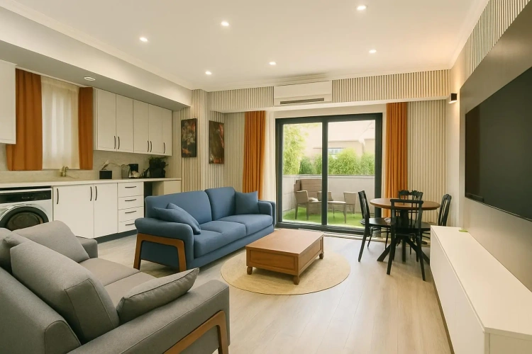 2 Bedrooms Deluxe Quadruple room with balcony and with garden view