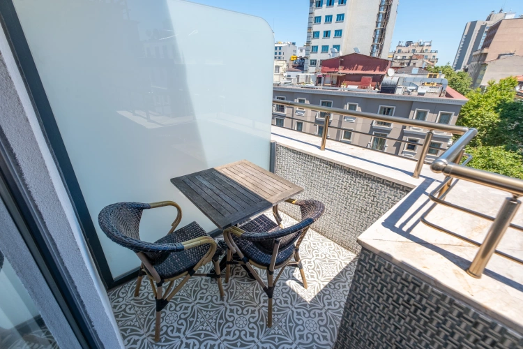 Standard Twin room with balcony and with view