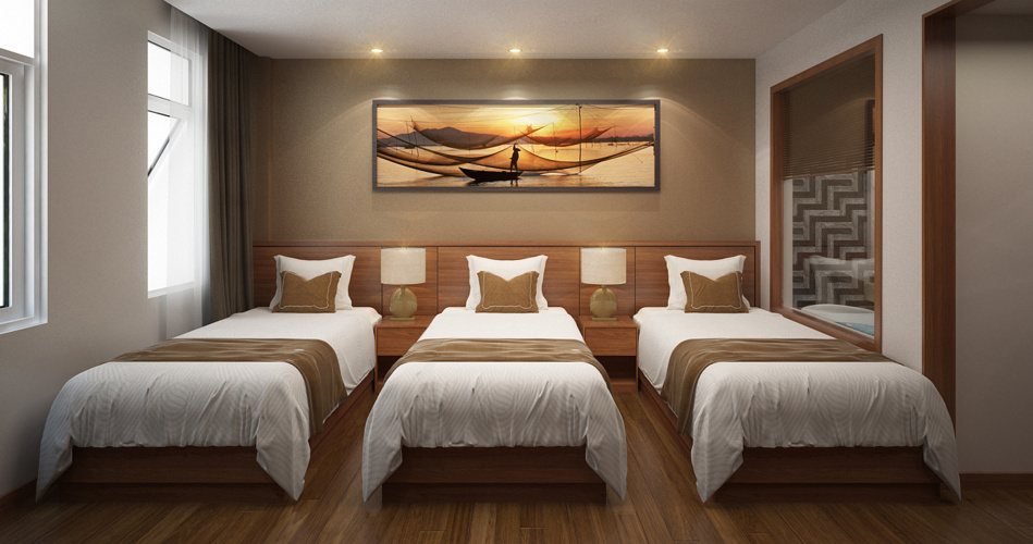 Standard Triple room with balcony and with view