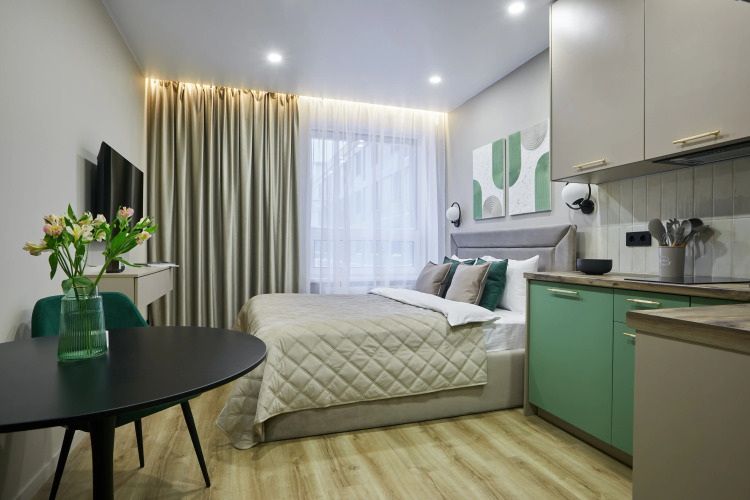 Фотография номера квартиры Апартаменты в центре города в апарт-отеле Well