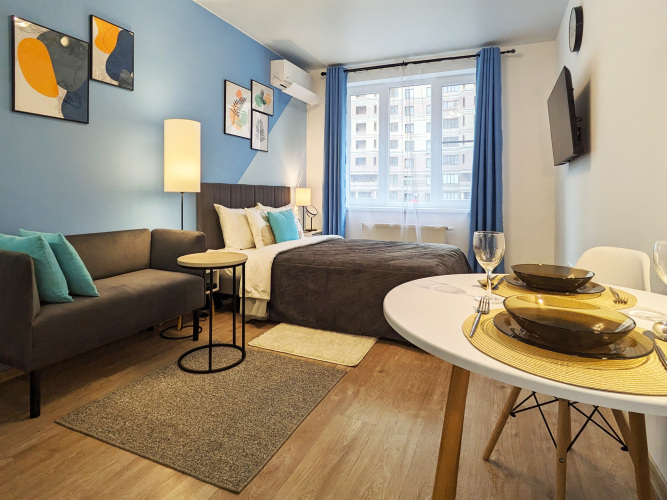 Фотография номера квартиры Апартаменты c Удобным Заездом Парковкой, Бесплатным Wi-Fi и Идеальной Чистотой