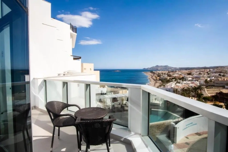 Room with balcony and with sea view