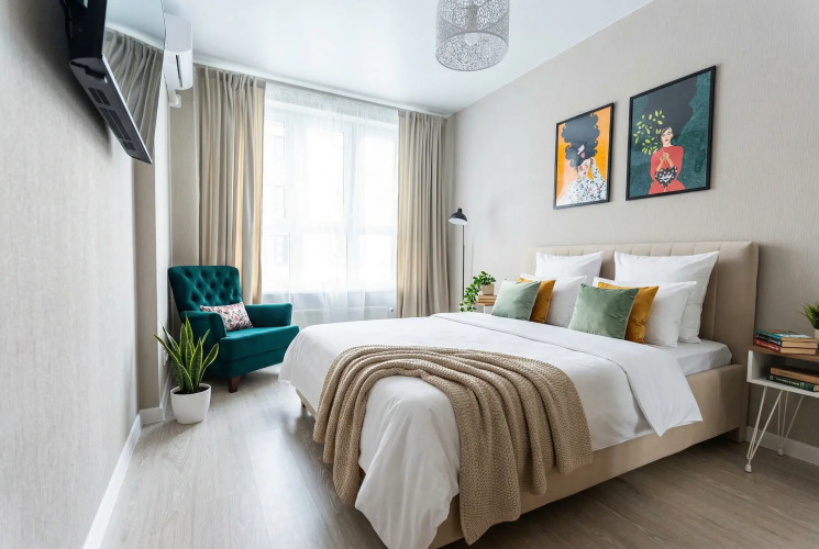 Фотография номера квартиры Апартаменты с Дизайнерским Ремонтом в Южном Районе Новороссийска от LetoApart 1