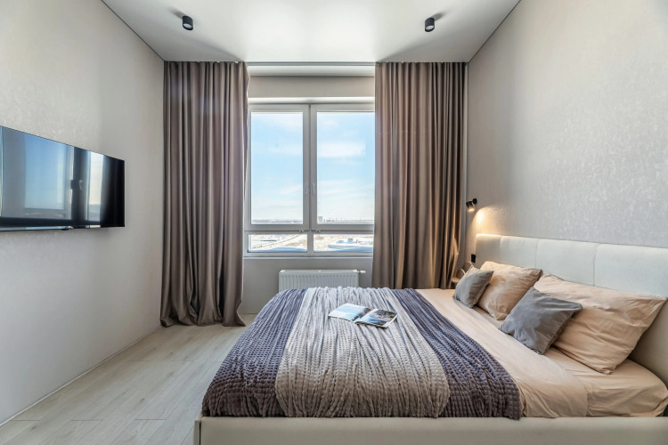 Фотография номера квартиры Квартира Апартаменты от ProКвартиры возле Ак Барс Арена, ДВВС и аквапарка по улице Сибгата Хакима 51