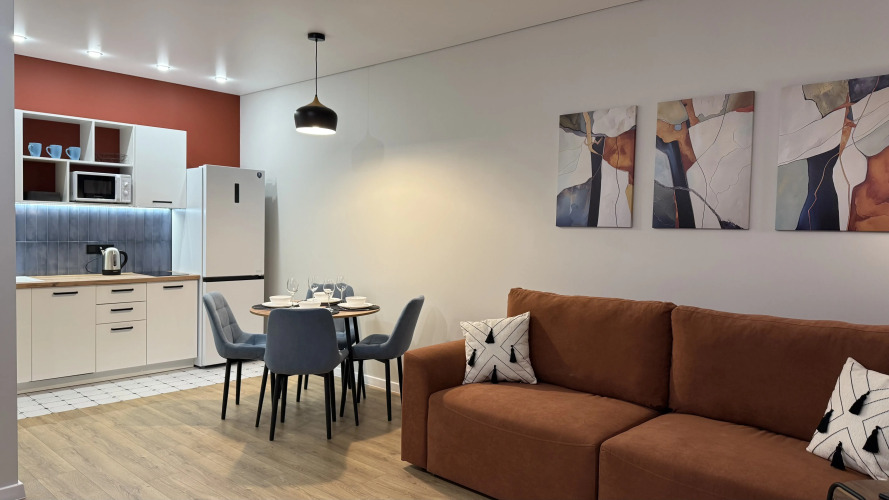 Фотография номера квартиры Квартира Современная однокомнатная в центре Тюмени