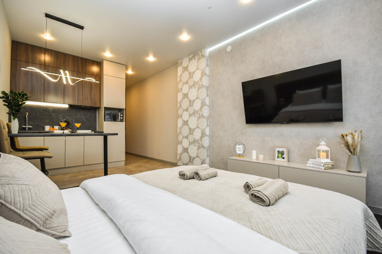 Фотография номера квартиры Апартаменты Золотое Сечение Люкс 3