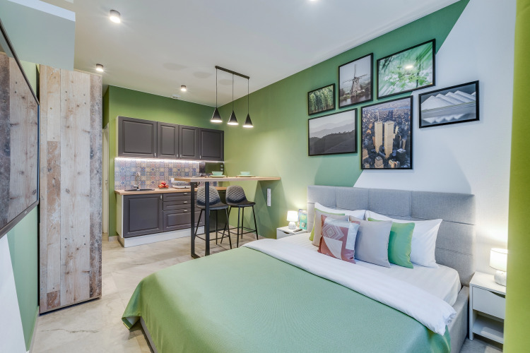 Фотография номера квартиры Апартаменты Улучшенные Арт-Апарты у Экспофорума 2