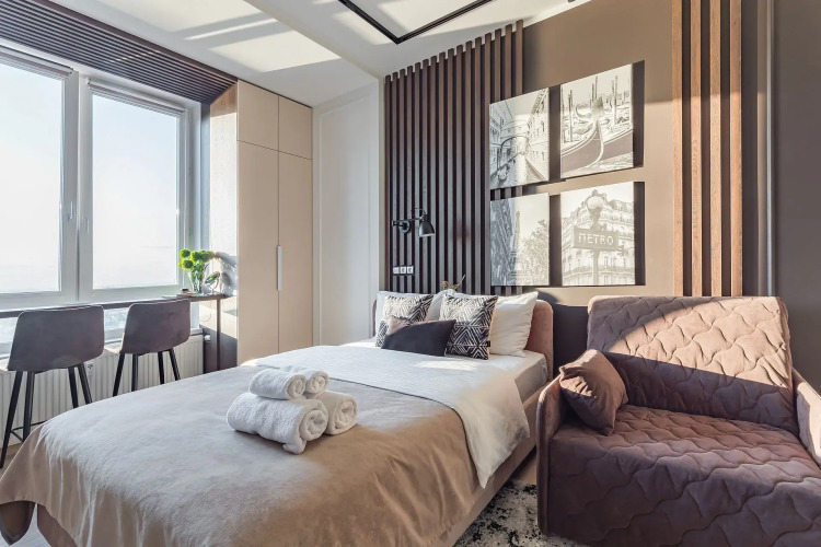 Фотография номера квартиры Апартаменты с завораживающим видом на реки Ока и Волга 1310