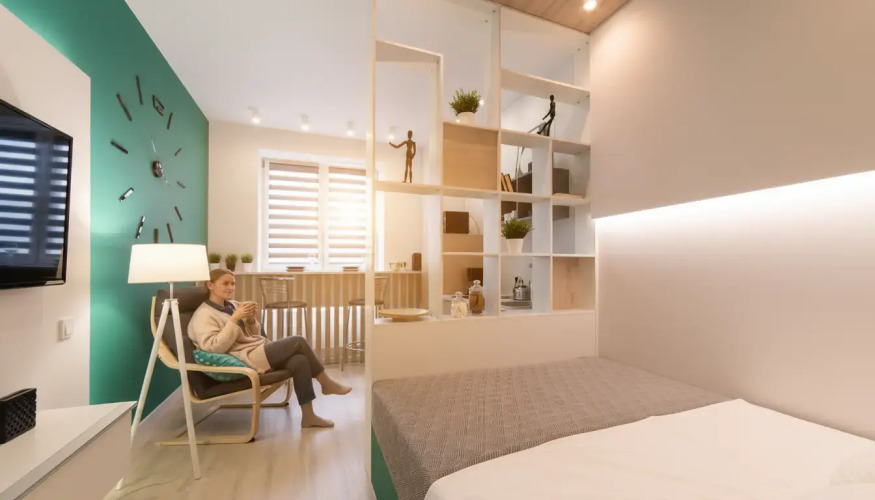 Фотография номера квартиры Апартаменты с видом на город и ванной