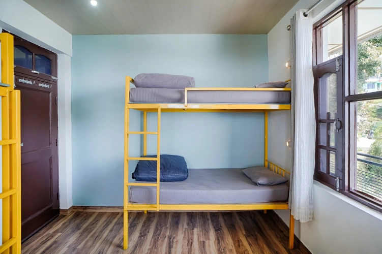 Bed in Dorm with balcony
