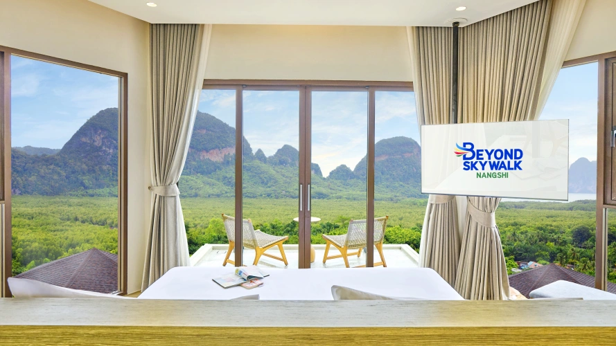 Double Pavilion with balcony and with mountain view