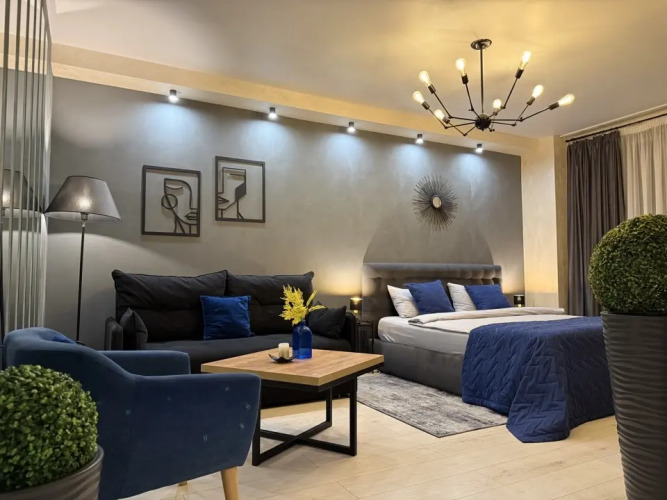 Фотография номера квартиры Апартаменты комфоpт плюс классa Ultrаmarinе room