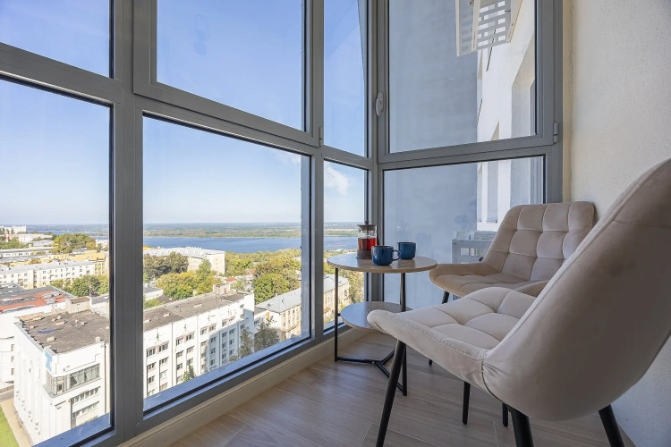 Фотография номера квартиры Апартаменты с панорамным видом  iZi Apart в самом центре Нижнего Новгорода