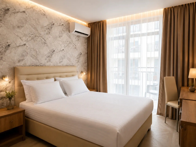 Standard Double room with balcony and with courtyard view