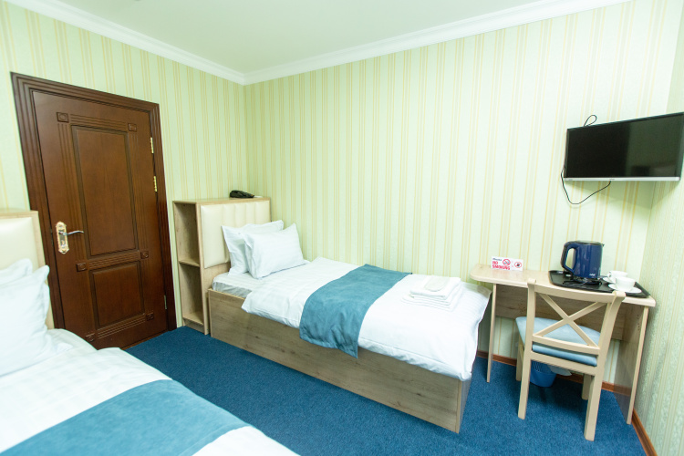 Twin room with balcony and with view