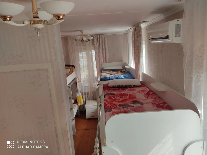 Bed in Dorm with garden view