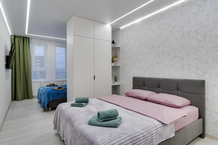 Фотография номера квартиры Апартаменты Просторные однокомнатные в Ростове с видом на город