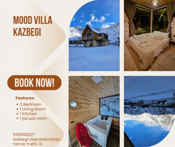 Mood villa kazbegi with jacuzzi Chalet